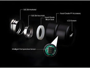 0726 Smart Vacuum Insulated Water Bottle with LED Temperature Display (1 Pc / Multicolor) - luckystorebuy.in