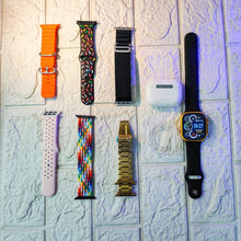 10 in 1 Set Ultra 2 Smart Bluetooth Calling Smart watch + Earphones with Transparent Screen Guard Watch with Seven Classic Straps (Mix Color) - luckystorebuy.in