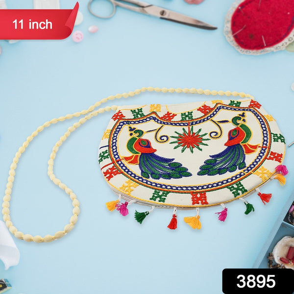 11 inch Handcrafted Cotton Embroidered Shoulder Bag for Girls & women (1 Pc) - luckystorebuy.in