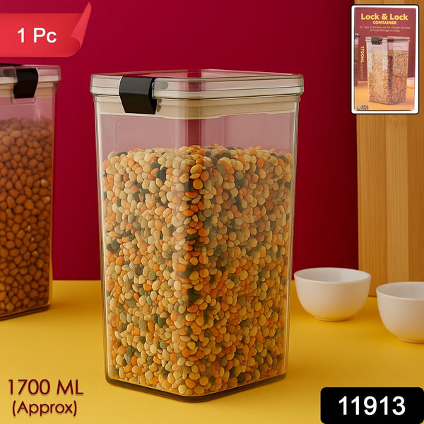 1700 ML Airtight Lock & Lock Plastic Storage Container (1 Pc) - luckystorebuy.in