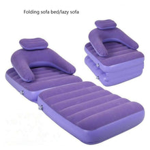 2 in 1 Air Mattress & Lounger, Portable Inflatable Mattress Air Sofa With Air Hand Pump (175×75 cm) - luckystorebuy.in
