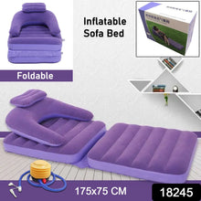 2 in 1 Air Mattress & Lounger, Portable Inflatable Mattress Air Sofa With Air Hand Pump (175×75 cm) - luckystorebuy.in