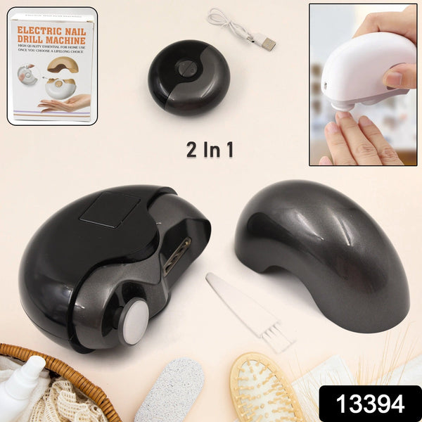 2 - in - 1 Electric Nail Clippers Nail File with Light (1 Pc) - luckystorebuy.in