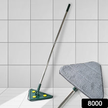 2 - in - 1 Extendable Triangle Mop – Retractable, 360° Rotating, Telescopic & Reusable Mop Heads (1 Pc) - luckystorebuy.in