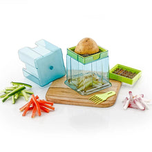 2 - in - 1 Potato Chipper & Slicer – French Fries Maker with Two - Blade Cutter (1 Pc) - luckystorebuy.in