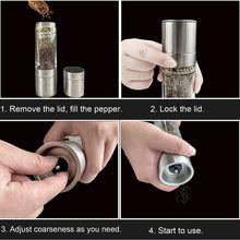 2 - in - 1 Stainless Steel Salt and Pepper Grinder - luckystorebuy.in