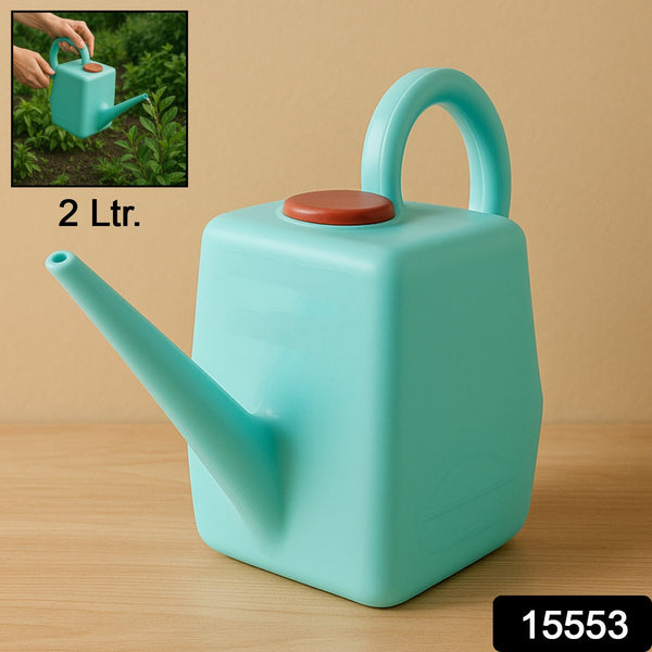 2 Litre Heavy - Duty Plastic Gardening Watering Can with Long Spout & Ergonomic Handle - luckystorebuy.in