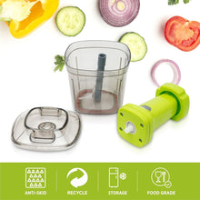 2in1 Press Vegetable Choppers for Kitchen (1100 ML) - luckystorebuy.in
