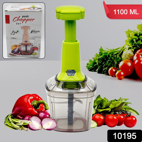 2in1 Press Vegetable Choppers for Kitchen (1100 ML) - luckystorebuy.in