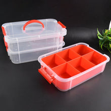 3 - Layer Multi - Purpose Transparent Plastic Storage Carry Box with Handle - luckystorebuy.in