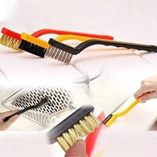 3 Pc Mini Wire Brush Set for cleaning (Brass, Nylon, Stainless Steel Bristles) - luckystorebuy.in