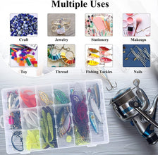 36 Grids Clear Plastic Organizer Jewelry Storage Box with Adjustable Dividers, Transparent Organizer Box (1pc) - luckystorebuy.in