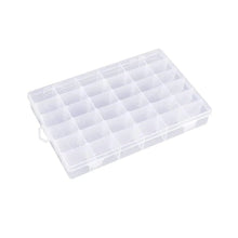 36 Grids Clear Plastic Organizer Jewelry Storage Box with Adjustable Dividers, Transparent Organizer Box (1pc) - luckystorebuy.in