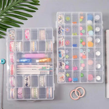 36 Grids Clear Plastic Organizer Jewelry Storage Box with Adjustable Dividers, Transparent Organizer Box (1pc) - luckystorebuy.in