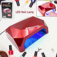 36W LED Nail Dryer, Curing Nail Polish UV Gel Diamond Shaped Nail Dryers (1 Pc) - luckystorebuy.in
