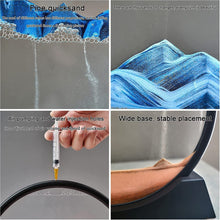 3D Moving Sand Art – Liquid Motion Deep Sea Sandscape with Round Glass Frame (1 Pc) - luckystorebuy.in