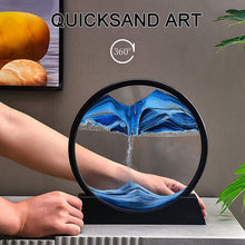 3D Moving Sand Art – Liquid Motion Deep Sea Sandscape with Round Glass Frame (1 Pc) - luckystorebuy.in