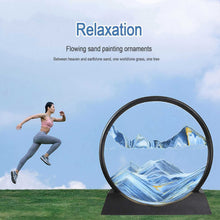 3D Moving Sand Art – Liquid Motion Deep Sea Sandscape with Round Glass Frame (1 Pc) - luckystorebuy.in