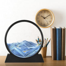 3D Moving Sand Art – Liquid Motion Deep Sea Sandscape with Round Glass Frame (1 Pc) - luckystorebuy.in