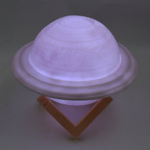 3D Saturn Lamp Home Decoration Bedside Night Light With Base (1 pc / Multicolor) - luckystorebuy.in