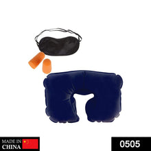 3in1 Air Travel Kit with Pillow, Ear Buds & Eye Mask - luckystorebuy.in