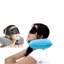 3in1 Air Travel Kit with Pillow, Ear Buds & Eye Mask - luckystorebuy.in