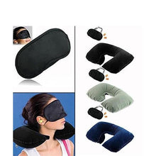 3in1 Air Travel Kit with Pillow, Ear Buds & Eye Mask - luckystorebuy.in