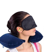3in1 Air Travel Kit with Pillow, Ear Buds & Eye Mask - luckystorebuy.in