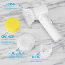 5in1 Home Kitchen Electric Cleaning Brush, Electric Spin Scrubber - luckystorebuy.in