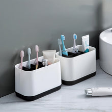 6 Compartment Multi Purpose Organizer Toothbrush Holder Stand Plastic Caddy (1 Pc) - luckystorebuy.in
