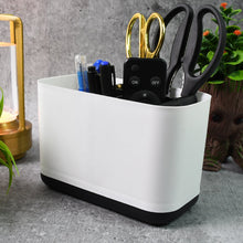 6 Compartment Multi Purpose Organizer Toothbrush Holder Stand Plastic Caddy (1 Pc) - luckystorebuy.in