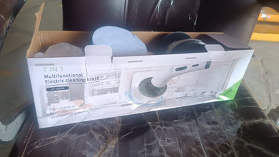 7 - in - 1 Electric Spin Scrubber Cleaning Brush with Extension Handle (1 Set) - luckystorebuy.in