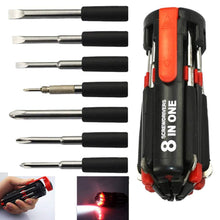8 in 1 Multi - Function Screwdriver Kit with LED Portable Torch - luckystorebuy.in