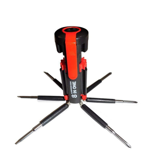 8 in 1 Multi - Function Screwdriver Kit with LED Portable Torch - luckystorebuy.in