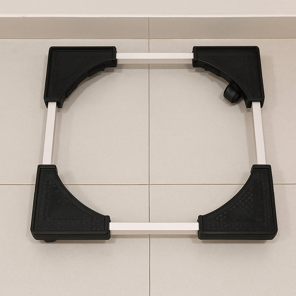 Adjustable Heavy - Duty Fridge and Washing Machine Stand Base Trolley 50x50 cm - luckystorebuy.in