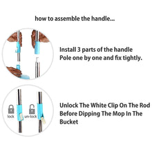 Adjustable Stainless Steel Mop Rod Set 120 cm - luckystorebuy.in