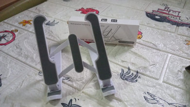 ADJUSTABLE TABLET STAND HOLDER WITH BUILT - IN FOLDABLE LEGS AND HIGH QUALITY FIBRE - luckystorebuy.in