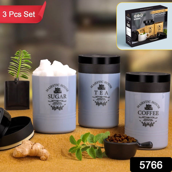 Airtight Containers – For Tea, Coffee, Sugar & More (3 Pcs Set) - luckystorebuy.in