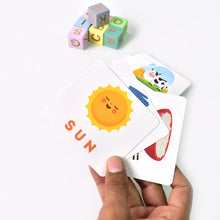 Alphabet Puzzle Spelling & Reading Words (26 Flash Cards & 8 WoodenBlock) - luckystorebuy.in