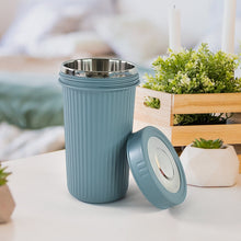 Apex Double Wall Inner Steel Travel Glass (500ml) Approx (1 Pc / Mix Color) - luckystorebuy.in