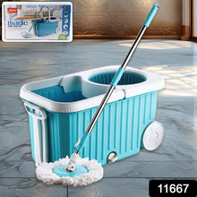 Apex Magic 360° Spin Mop Cleaning System with Stainless Steel Spinner - luckystorebuy.in