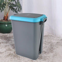 Apex Plastic Push N Pedal Dust Bin | Hands - Free Operation, Compact Design 6.5 Liters (1 Pc / Mix Color) - luckystorebuy.in