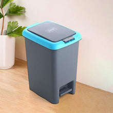 Apex Plastic Push N Pedal Dust Bin | Hands - Free Operation, Compact Design 6.5 Liters (1 Pc / Mix Color) - luckystorebuy.in