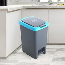 Apex Plastic Push N Pedal Dust Bin | Hands - Free Operation, Compact Design 6.5 Liters (1 Pc / Mix Color) - luckystorebuy.in