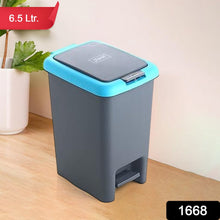 Apex Plastic Push N Pedal Dust Bin | Hands - Free Operation, Compact Design 6.5 Liters (1 Pc / Mix Color) - luckystorebuy.in
