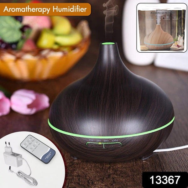 Aromatherapy Humidifier with 7 Colourful LED Light Change (500 ML Capacity / With Remote) - luckystorebuy.in
