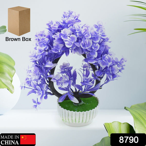 Artificial Flower Plant with Cute Pot – Perfect for Home & Office Decor (1 Pc) - luckystorebuy.in
