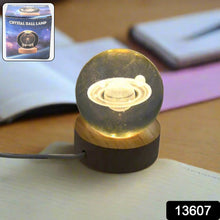 Astronaut 3D Crystal Ball lamps With Wood Base (1 Pc) - luckystorebuy.in