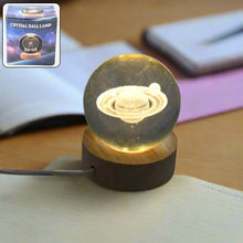 Astronaut 3D Crystal Ball lamps With Wood Base (1 Pc) - luckystorebuy.in