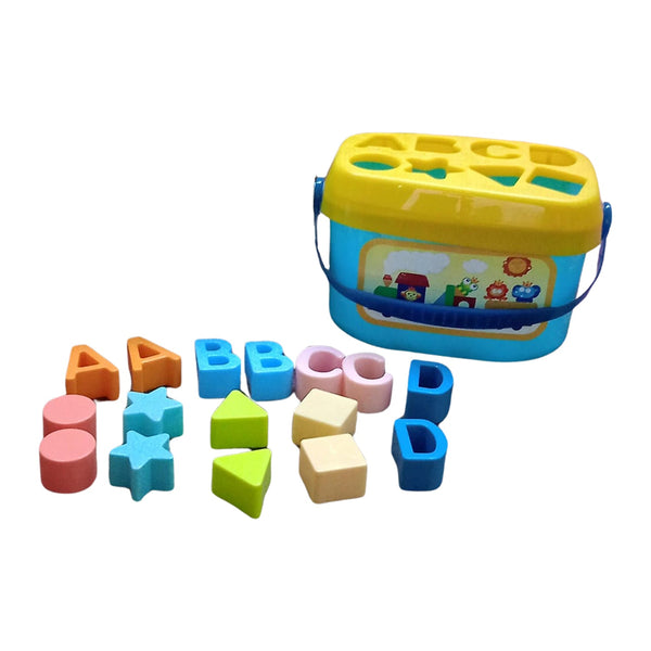 Baby First Block Set for Kids Non - Toxic Abcd Geometric Shape Sorting & Stacking Toy (1 Set) - luckystorebuy.in